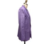 ZARA Lilac Satin Blazer Single Button Soft Tailored Pastel Chic (S) Photo 2