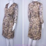 Pendleton  silk floral print wrapped dress, size‎ petite 4 Photo 3