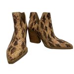 Vince Camuto Gigietta Faux Snake Skin High Block Heel Western Booties Size 6.5M Photo 2