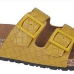Women’s Yellow Woven Double Strap Sandal Size 8.5 Photo 0
