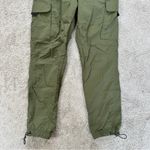 LCKR Women’s Mayday Utility Cargo Pants Nylon Pull On High Rise in Green Army S Photo 4