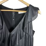 MINKPINK  Women’s V-Neck Frilly Ruffle Mini Dress in Black Size S Photo 2