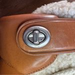 Coach Monroe Shearling Brown Leather Ankle Booties Size 7.5 Like New Photo 4