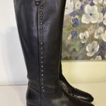 Marc Fisher  Secrit Black Leather Studded Knee-High Boots Size 8.5 Photo 0
