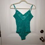 Anthropologie NWT  Green Lace Bodysuit XS‎ Photo 7