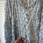 Tuckernuck beach, dusty, blue medallion long sleeve ruffle dress extra large Size XL Photo 5