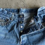 Levi's Levi’s 501 High Rise Cutoff Jeans Custom Studded Button Fly Shorts Photo 2