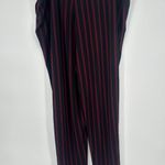 Susan Graver Striped Liquid Knit Pull On 2X Pants Black Red Straight Casual Photo 3