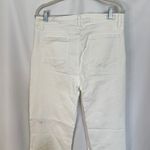 Paige ‎ High Rise Flare Jeans Raw Hem Crisp White Denim Pants Womens Size 31 Photo 6