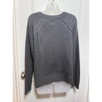 Gap  Women Knit Sweater Charcoal Gray Textured Long Sleeve Crew Neck Size L Photo 2