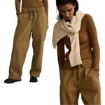 Everlane  Organic Cotton Wide Leg Pants Size Small Drawstring Waist Pull On Photo 1