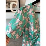 Zero Degrees Celsius Top Green Pink Size Small Photo 2