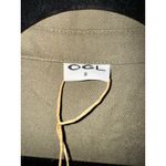 NWT OGL Viscose Linen Collared V Neck Drawstring MIDI Dress Green Size Small Photo 7