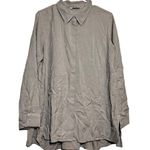 Soft Surroundings  Jacqueline Shirt Button Down Tunic Long Sleeve Collared Tan XL Photo 0