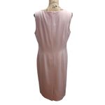 Kasper Pink Sheath Dress Square Neck Sleeveless Knee Length Women US 14 Photo 2
