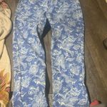 J MCLAUGHLIN LEXI Womens Sz 10 Blue White Peacock Floral Print Stretch Je… Photo 4