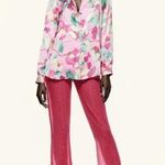 ZARA  Multicoloured Floral Printed Satin Shirt Blouse Top XS Photo 0