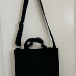 Rabanne Black Canvas Logo Tote Crossbody Bag New Structured Minimalist Chic Photo 0