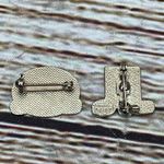 M.I. Hummel Club 10 Year‎ Member Lapel Pin Vintage Collectible Set of 2 Red Photo 2