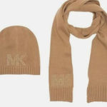 Michael Kors NWT MK  Dome Studded Scarf & Hat Set Photo 0