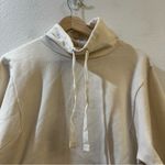 Madewell MWL Ribbed Funnel Neck Sweatshirt Size Medium Antique Cream Size XS Photo 3