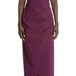 Chiara Boni  Skylar Midi Zip Purple Gown Cold Shoulder Size Small NEW Photo 0