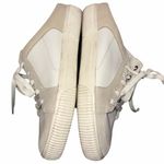 Vince White & Taupe Leather & Suede Kess Slip On Lace Up Sneakers Mules size 8.5 Photo 4