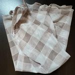 Checkered Mesh Crop Top Tan Photo 4