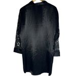 Victoria's Secret Vintage Gold Label‎  Satin And Lace Robe Black Whimsigoth M/L Photo 6
