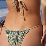 NEW Rhythm Free People Carrie Itsy Bikini Bottom, size XL Blue Photo 0