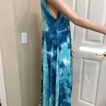 One World  colorful blue dress size L Photo 1