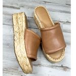 Dolce Vita Tan Leather Espadrille Braided Sole Platform Slide Sandals Womens 8.5 Photo 10