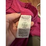 Athleta Retreat pink 100% linen wide leg crop pant size large Photo 4