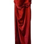 Azazie Eren ? Bronzer‎ Satin Mermaid Full Length Dress Custom Size A16 Rust Read Photo 0