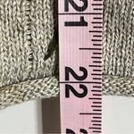 Vintage 90s Beige Linen Floral Cozy Cottagecore Knit Grandma Sweater Vest Small Tan Photo 10