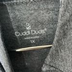 Cuddl Duds , gray, long sleeve ,midi, zip neck, mock turtleneck dress. XL Photo 3