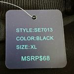 Select + Trend Black Long Sleeve Ruffle Shoulder Sweater Dress Size XL Photo 6