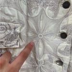 Johnny Was  biya embroidered white cotton Y2K 2000s button up jacket blazer small Photo 3