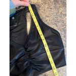 Noli  Medium Liquid Black Limitless Sports Bra Top V Neck Gathered Front Photo 7