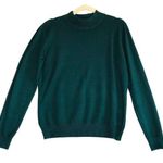 Vila Milano  Knit Sweater women Sz L Green Mock Neck Unisex Holiday Minimalist Photo 0