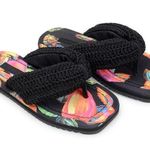 Farm Rio NEW  Cashew Crochet Puffy Flip-Flops Photo 0