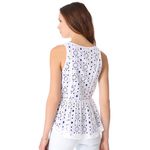 Madison Marcus NEW  Eyelit Peplum Sleeveless Top | XS Photo 1