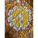 American Vintage 1960s Norman for At Home Wear Quilted Floral Hostess Brown Maxi Dress medium Photo 11