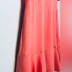 ALC Frank A.L.C. Delaney Salmon Coral Pink Peach Silk Plunge V-Neck Mini Dress Size 0 Photo 7