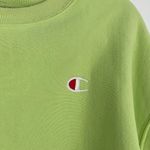 Champion  Womens Reverse Weave Cut Off Long Sleeve Vintage Crop Sweatshirt Size L Photo 5