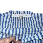 Hill House Home Striped Off Shoulder Smocked Puff Sleeve Top Women's Blue White Size M Photo 1