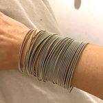 Boutique NEW 2 mm Platinum‎ Plated Stainless Steel 316L Stackable Guitar String Bracelets Photo 4