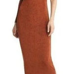 Misha Revolve Asher one sleeve midi dress ginger metallic Orange Size 8 Photo 0
