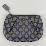 Coach Signature Satin Mini Wristlet Pouch in Dusty Purple Grey Photo 0