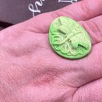 Y2K Lime Green Dragonfly Ring Adjustable Polymer Clay Photo 7